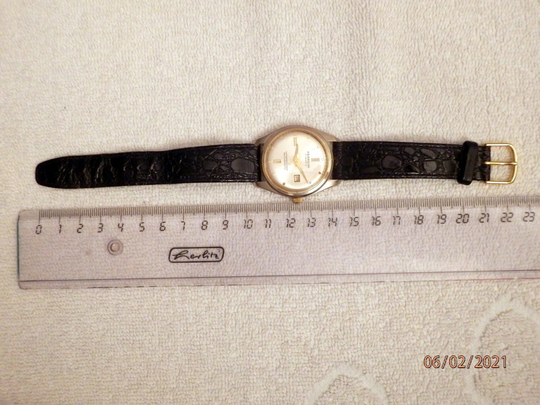 Swiss Orologi: Pearson, Herren, Handaufzug, 34mm, Datum – Usato da Ueberstorf venduto da dinbau 4