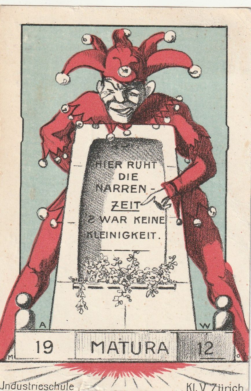 Cartoline postali: Studentenkarte Matura 1912 – Usato da Rorschacherberg venduto da fratovi2
