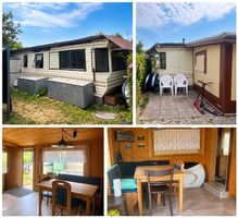 Mobile-home, mobilhome, mobile home avec auvent 