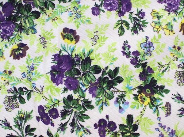 Tessuti: Tricot blumen violett – Nuovo (secondo la descrizione) da Schlatt TG venduto da mavo85