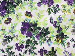 Tricot blumen violett