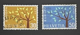 1962 Europa Briefmarken ʘ 389, 390