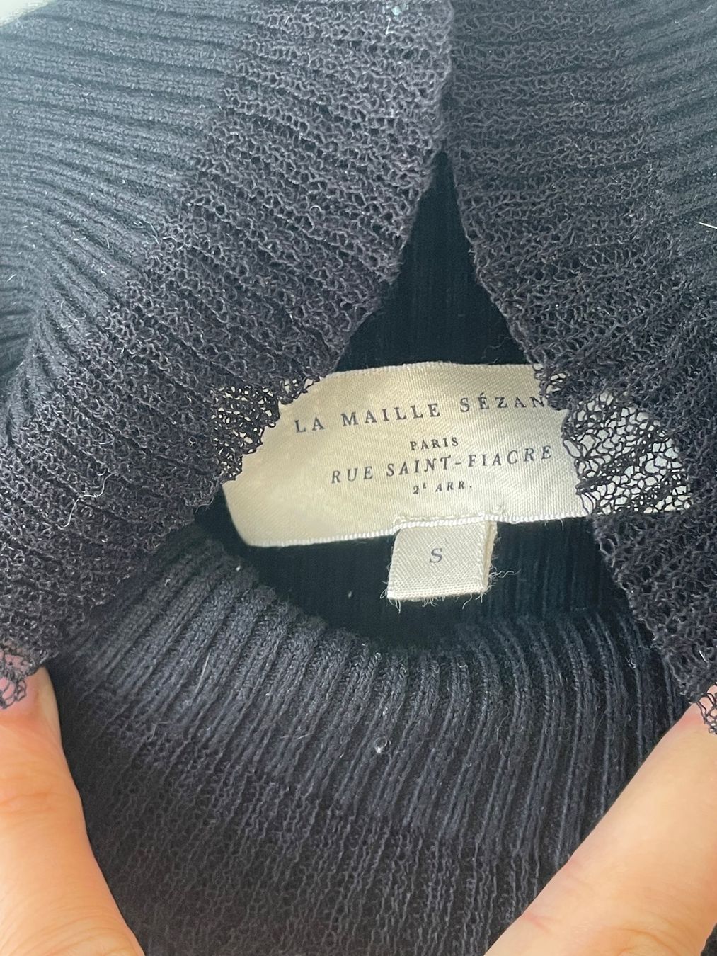Sezane Maglioni & Felpe: Sézane Woll-/Strickpullover Schwarz, Gr. S (Spitzendetails) – Usato da Neukirch an der Thur venduto da bee88 4