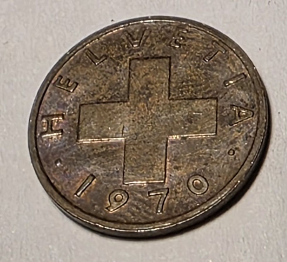 Tutti le monete: Münze Schweizer 1 Rappen 1970  – Usato da Rickenbach BL venduto da nicole611