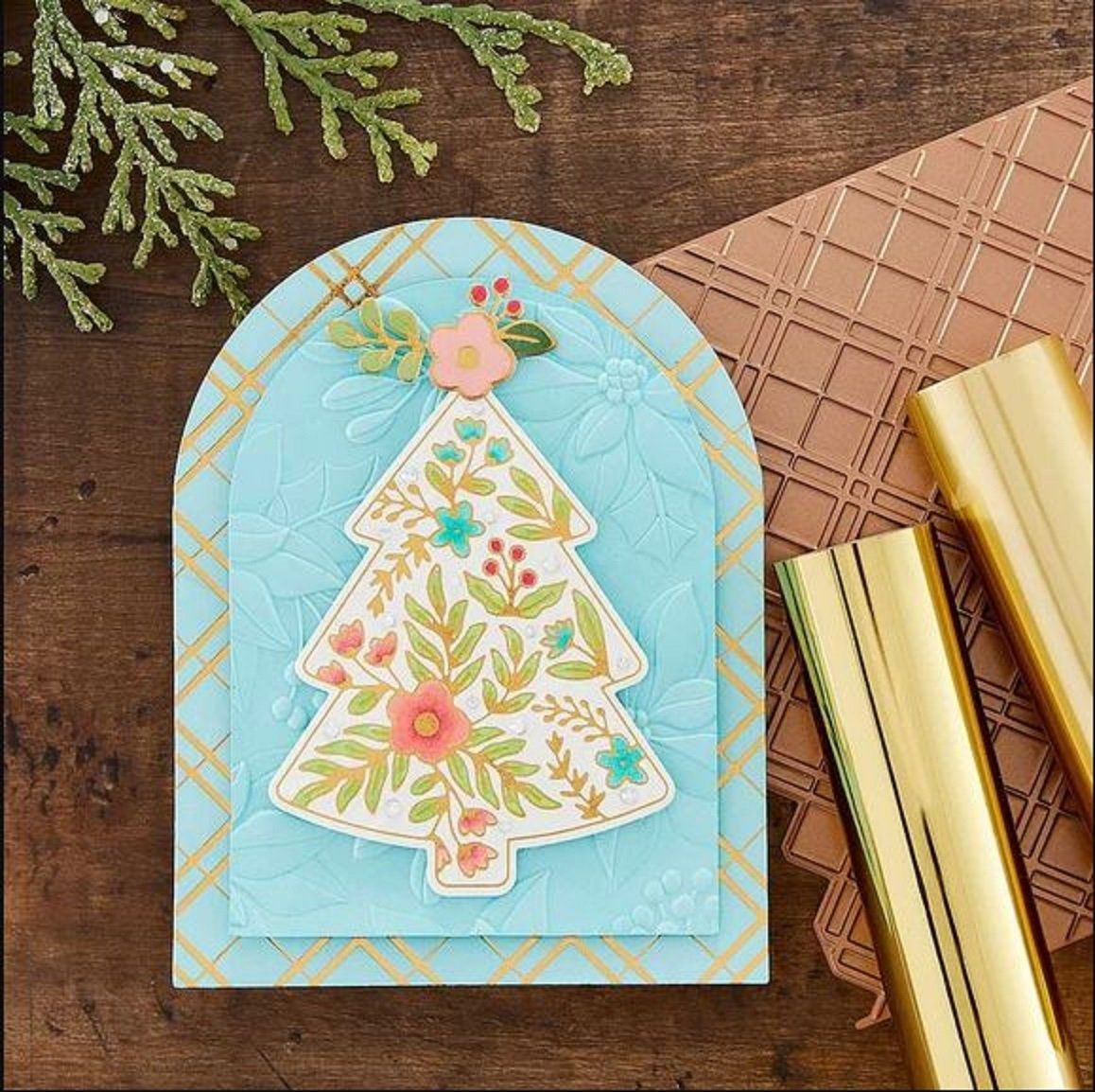 Sciablone: Spellbinders Hot Foil Plates & Dies  ** Blooming Tree ** – Nuovo e nell'imballaggio originale da Rubigen venduto da rofi100 4