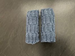 Handgestrickte Pulswärmer - Amedisl Graublau