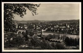 AK Aarau, Ortspartie aus der Vogelschau