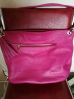 Pinke Schultertasche Umhängetasche aus Leder