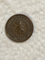 Pièce rare 1/2 cent Pays-Bas 1891 - Un demi-centime