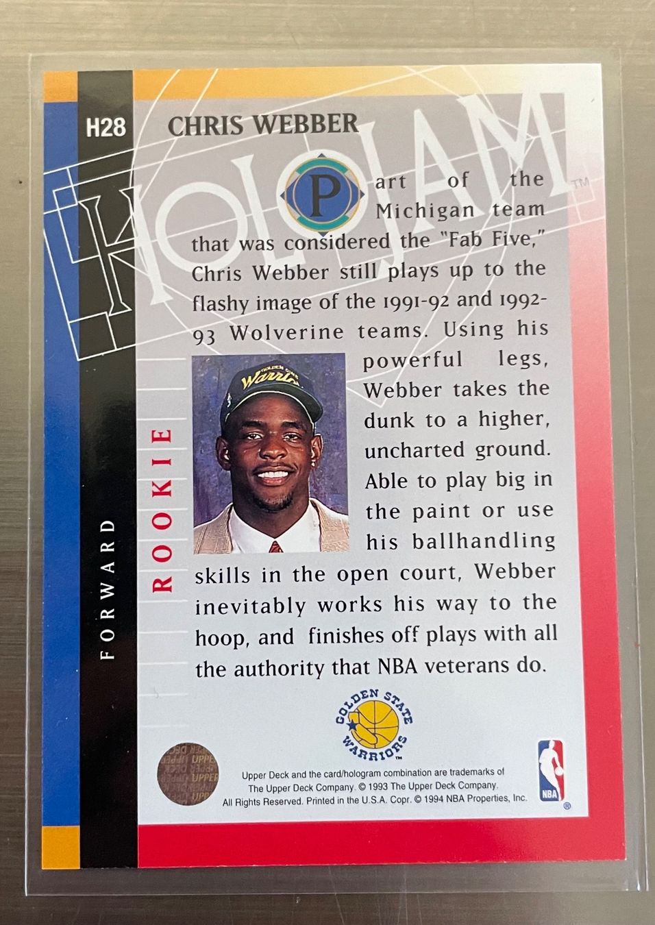 Nba Carte collezionabili: NBA Chris Webber HoloJam Rookie Card – Nuovo (secondo la descrizione) da Muttenz venduto da joba23 1
