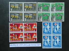CH 1956 Nr. 324-327 postfrische Viererblöcke