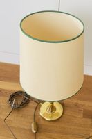 Tischlampe, Messingfuss, Lampenschirm,Megal Ag Meggen