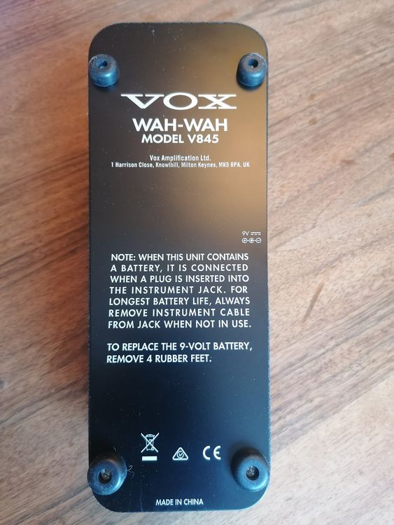 VOX WAH V845 - Klassiek Wah-Wah gitaarpedaal