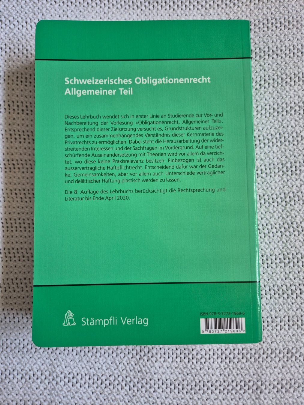 Libri: Schweizerisches Obligationenrecht Allgemeiner Teil – Nuovo (secondo la descrizione) da Reigoldswil venduto da lus_76dn 1