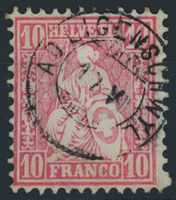 LU Adligenswil - Zwergstempel Voll - Sitzende Helvetia