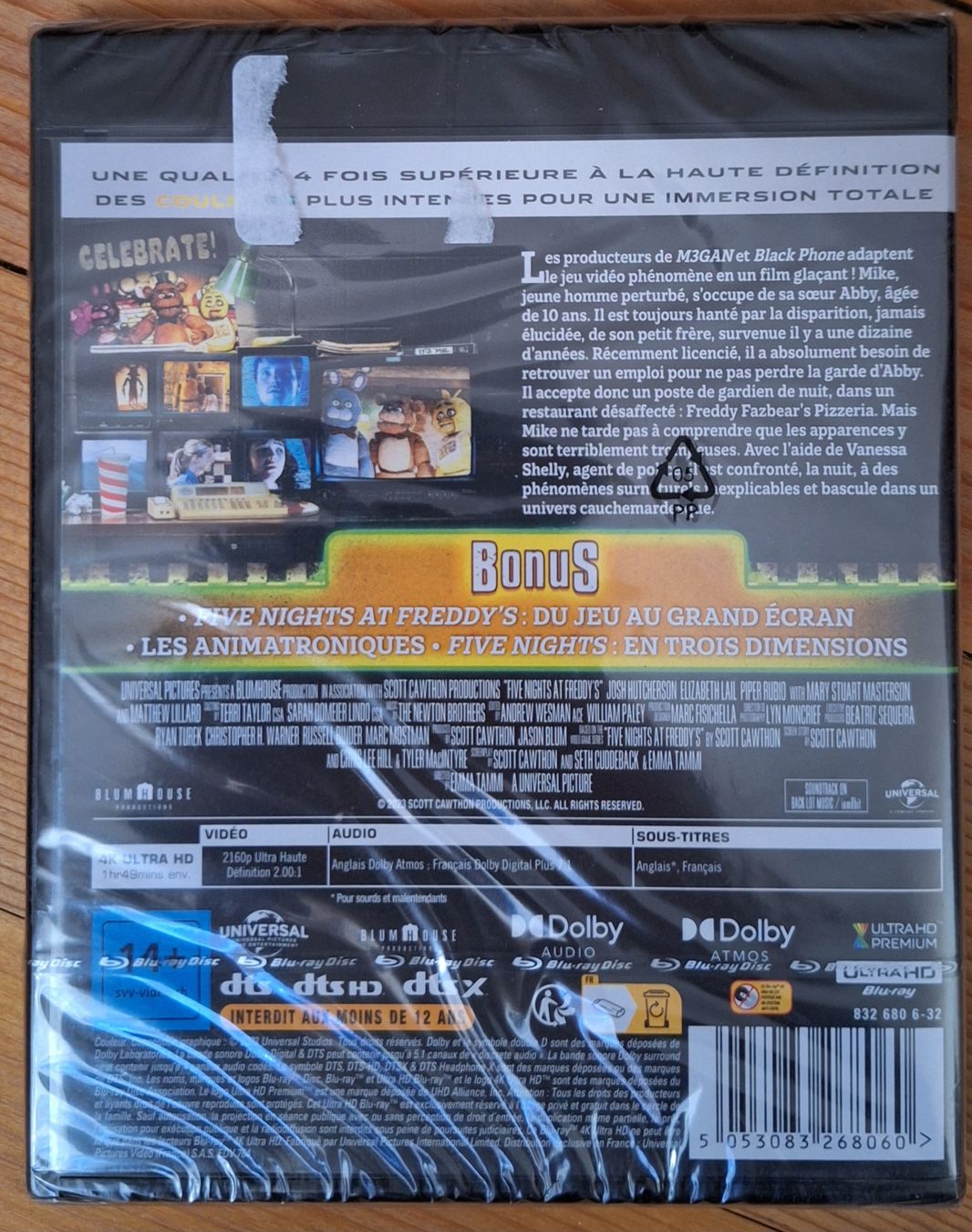 Tutti i DVDs: Five Nights at Freddy's - 4K UHD Blu-ray – Nuovo e nell'imballaggio originale da Schmitten FR venduto da Sidewinder 1