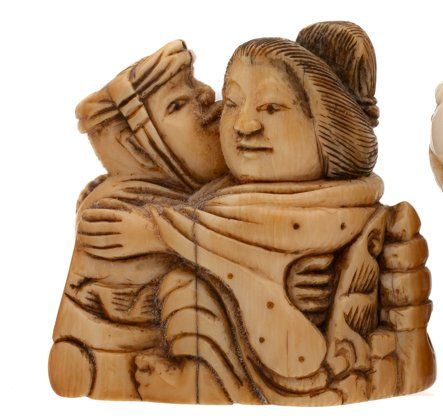 Statuette: Erotische Schnitzerei, Netsuke – Usato da Fehraltorf venduto da Swisscollector