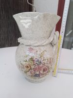 Keramik Porzellan Vase mit Blumenmuster, sehr guter Zustand