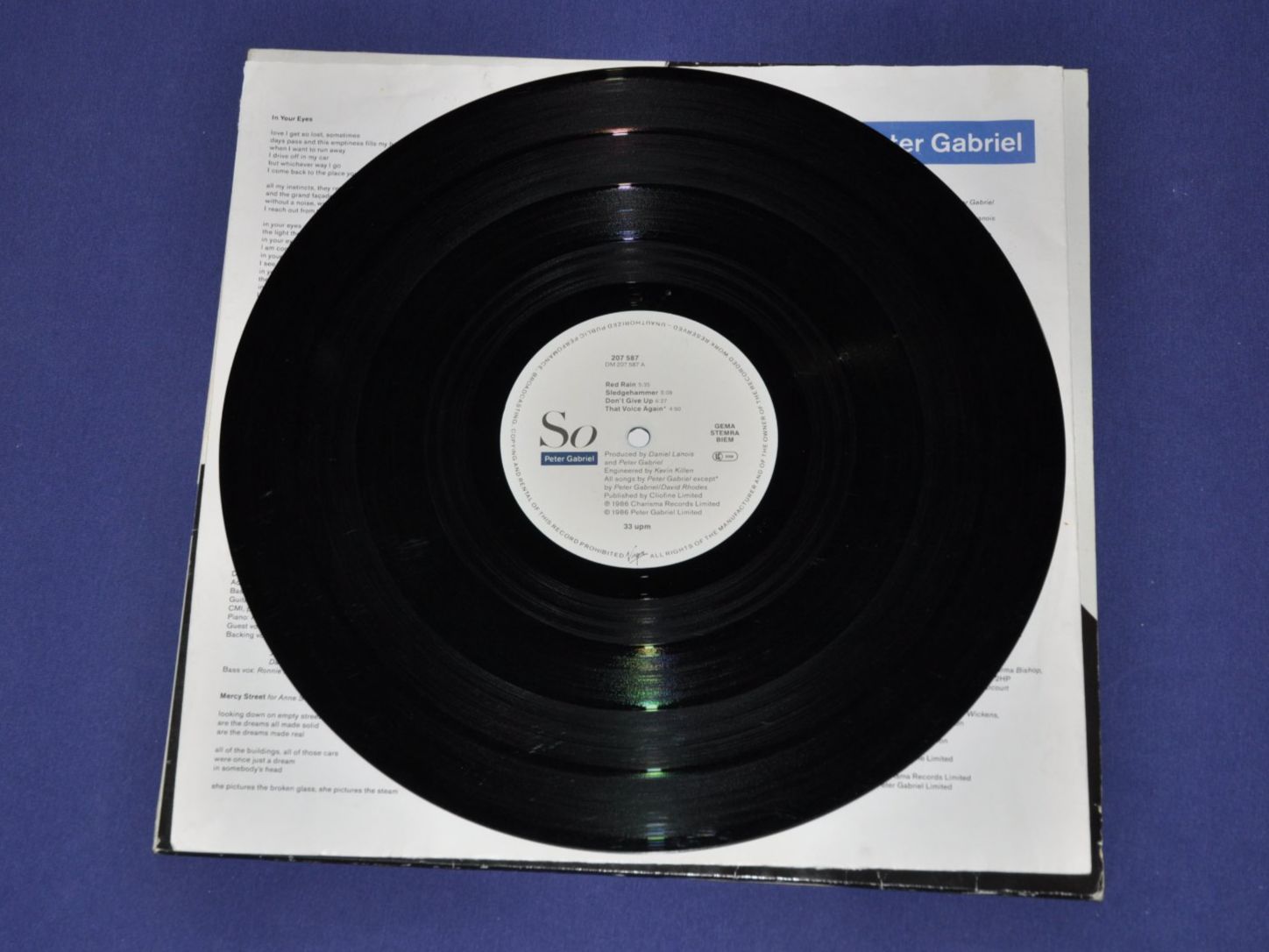 Schallplatten: LP Peter Gabriel - So – Gebraucht aus Boll von Theodora15 4