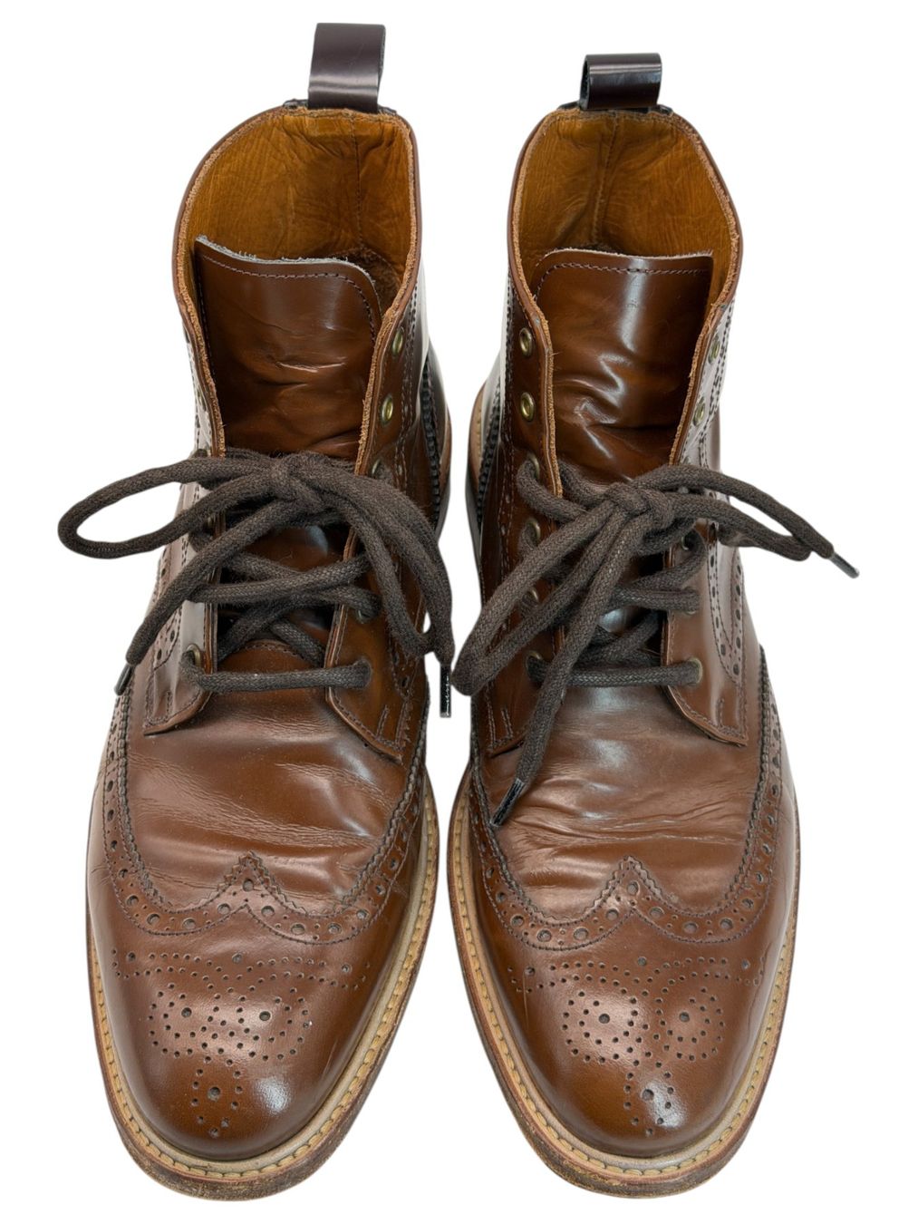 Navyboot Scarpe da donna: Bottines Navyboot en cuir marron. Pointure 41 – Usato da Morges venduto da objetsdepoque 3