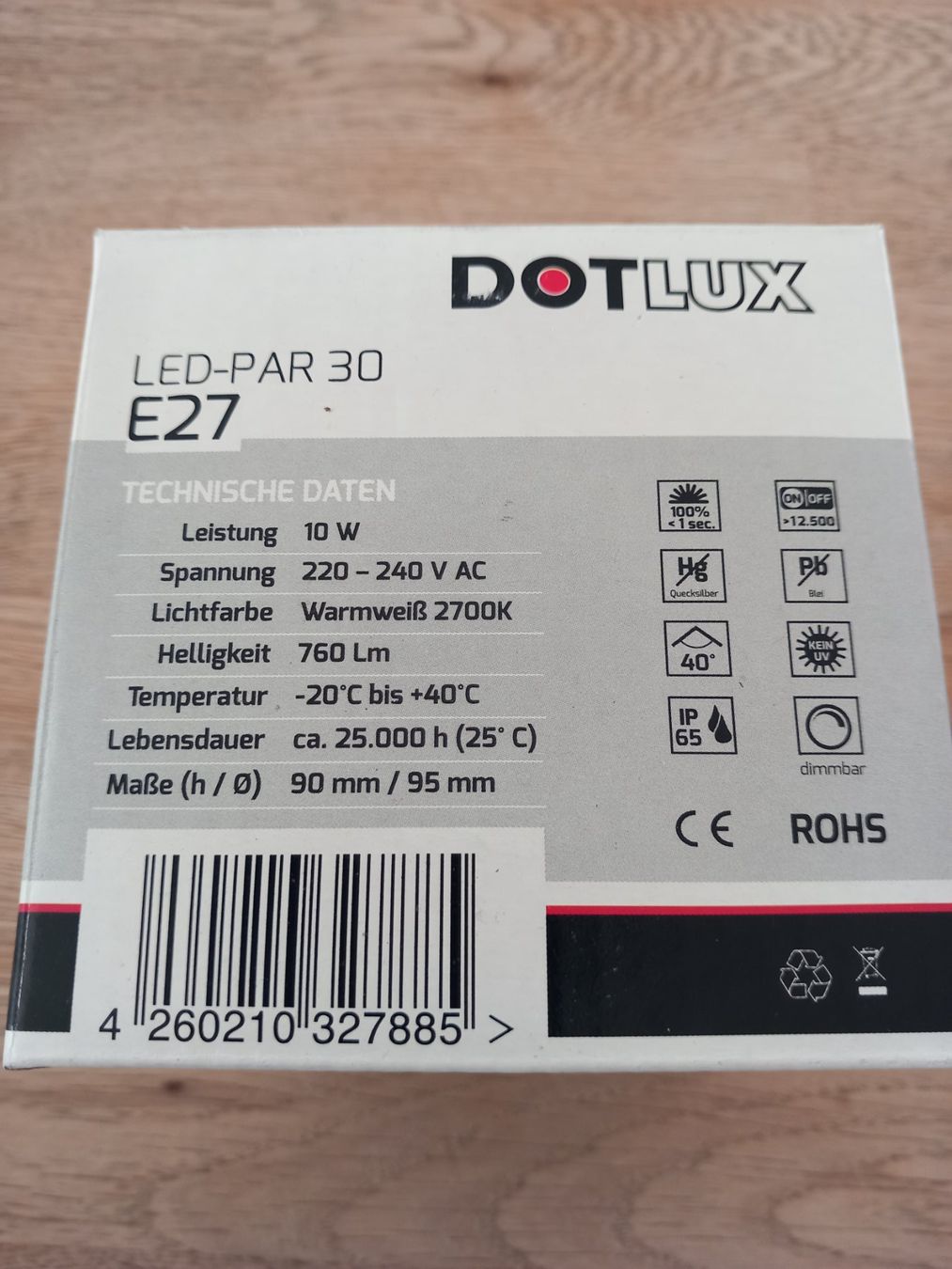 Lampen: LED PAR 30 /E27  2700K dimmbar – Neu und originalverpackt aus Thun von Beroshop 1
