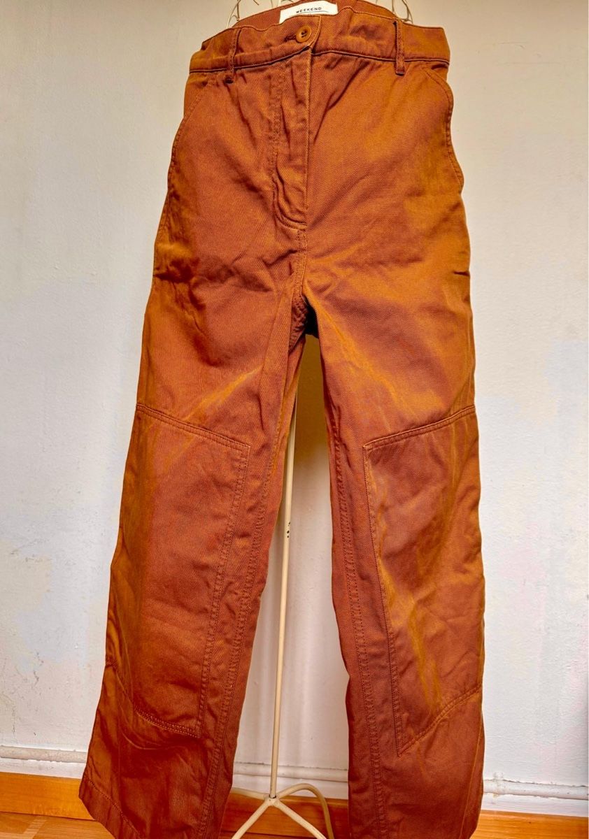 Max Mara Pantaloni: MaxMara Weekend Trousers Size 6 Rust Brown - Cotton Blend – Nuovo (secondo la descrizione) da Kilchberg ZH venduto da Suisse500