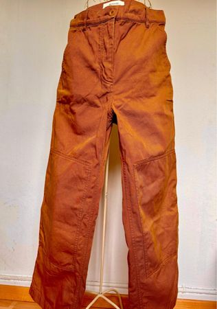 MaxMara Weekend Trousers Size 6 Rust Brown - Cotton Blend