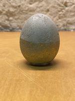 Deko Ostern Beton-Ei gold Handarbeit Geschenkidee