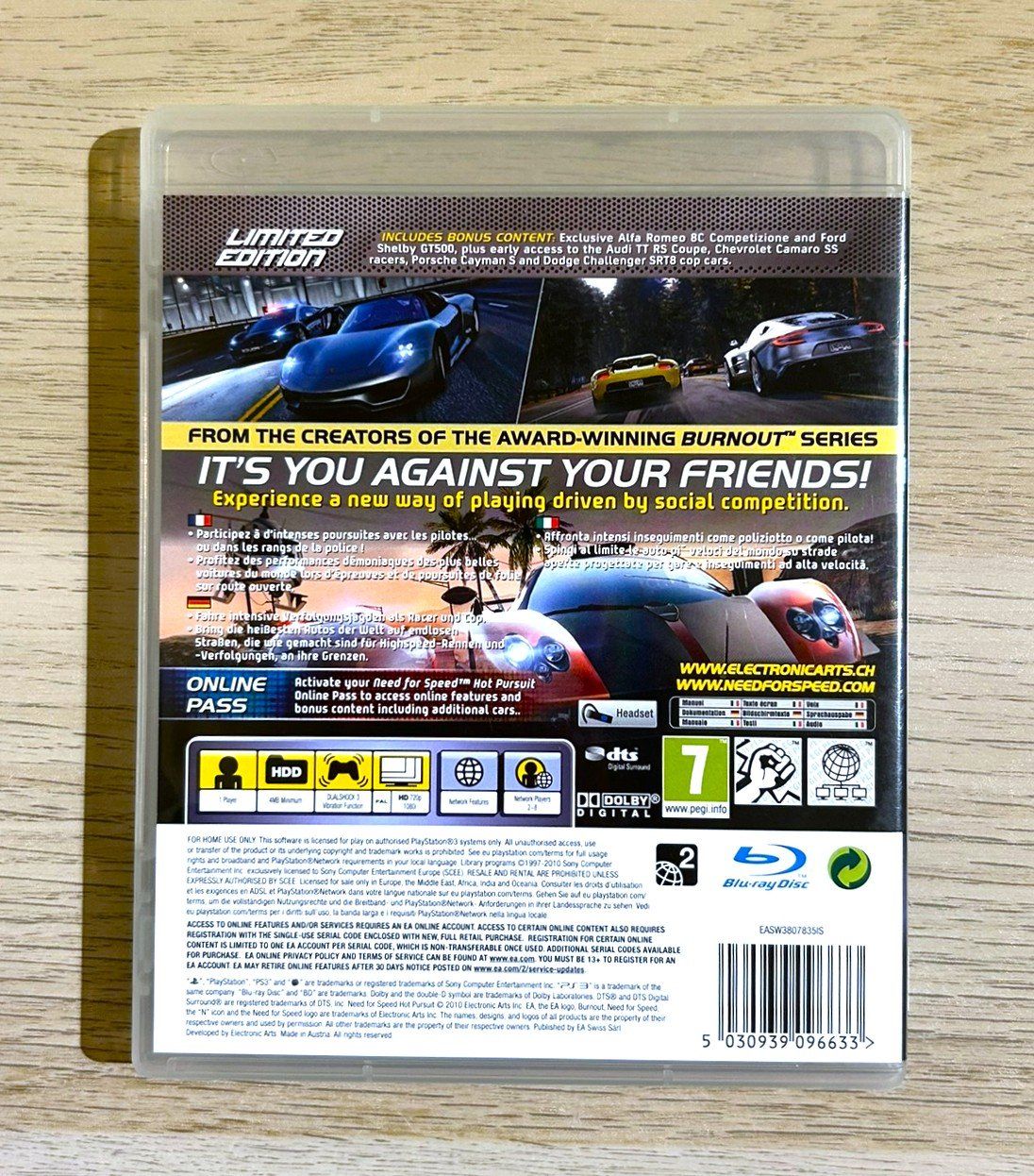 Sony Giochi: Need for Speed Hot Pursuit Limited Edition PS3 – Usato da St. Gallen venduto da Alpine.Arcade 1