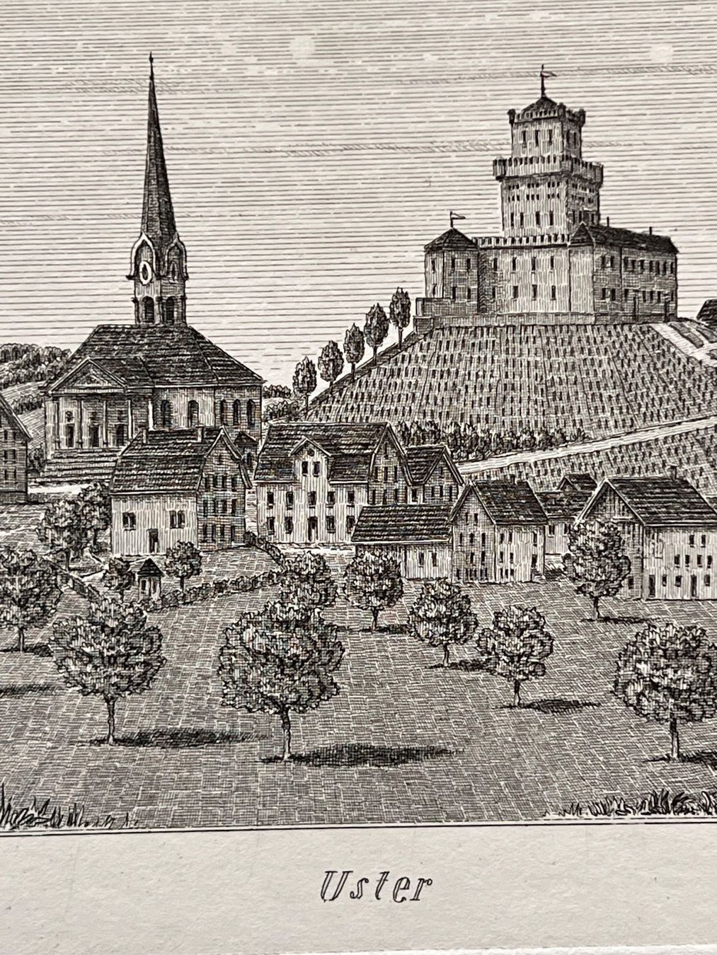 Stiche: Fürer Kupferradierung Ansicht von Uster 1 von 100 Ex. – Gebraucht aus Adliswil von buch_und_kunst 4