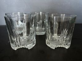 4 Vintage Lowball Whisky Gläser Bormiolli Rocco, Italien