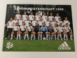 Mannschaftskarte Deutschland DFB 1996. Ohne Unterschriften
