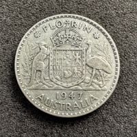 1 Florin Silber Australien 1947 - 1