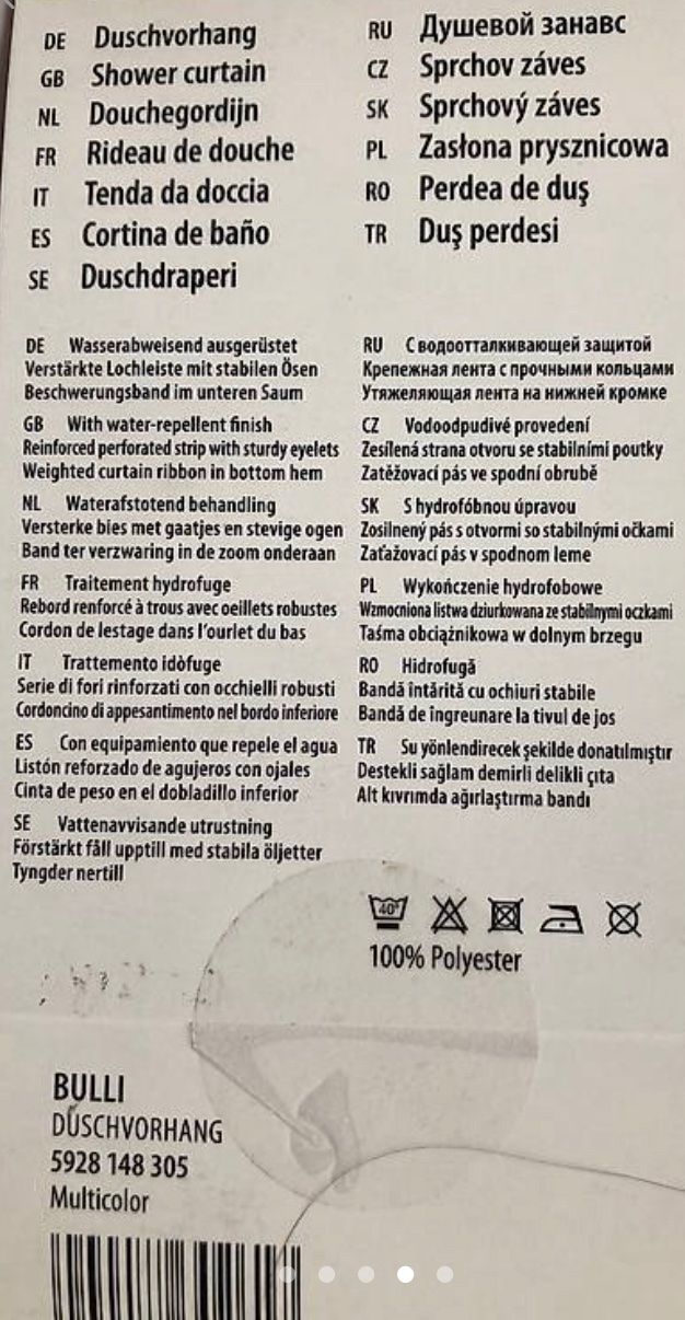 Vorhänge: Neuer textiler Duschvorhang 180x200cm – Neu und originalverpackt aus Langendorf von Felix2017 2