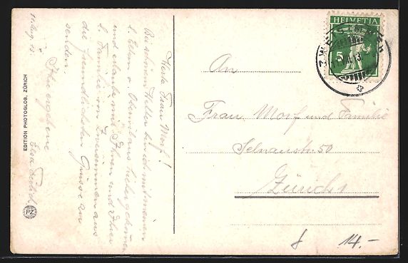 Cartoline postali: Zweisimmen, Teilansicht mit Wildstrubel – Usato da Berlin venduto da bartko-reher 1