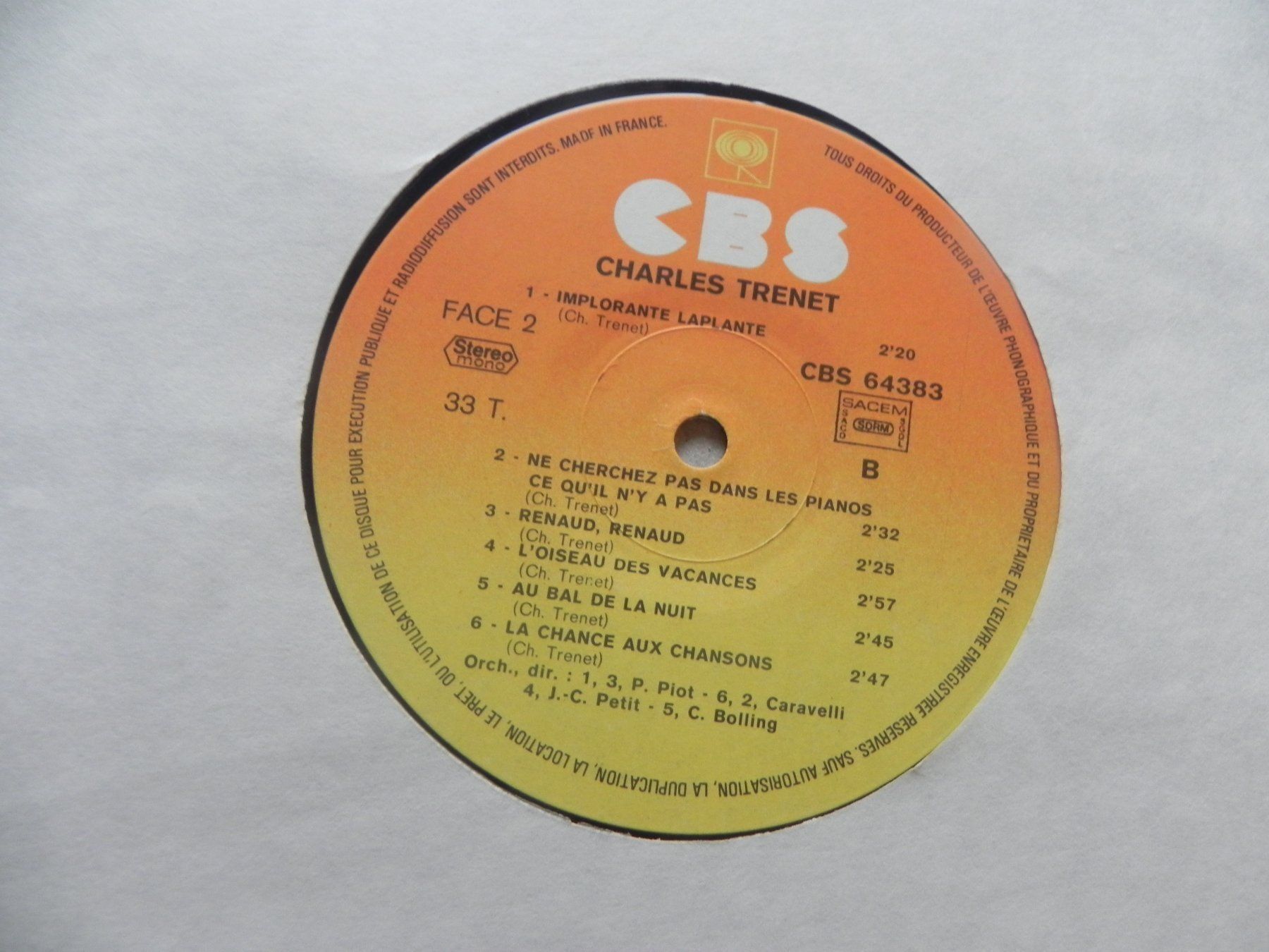 Dischi in vinile: LP Frankreich Chanson Charles Trenet – Usato da Siebnen venduto da krimsie 5