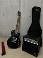E-Gitarre mit Verstärker und Zubehör