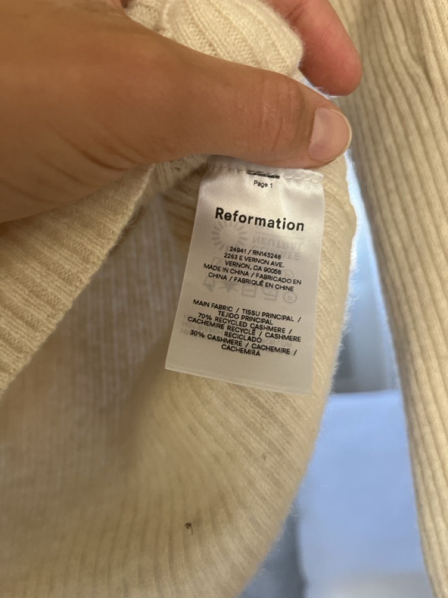 Reformation Maglioni & Felpe: Reformation Pullover beige Grösse M mit Rückenschleife – Usato da Nyon venduto da Jpraams 3