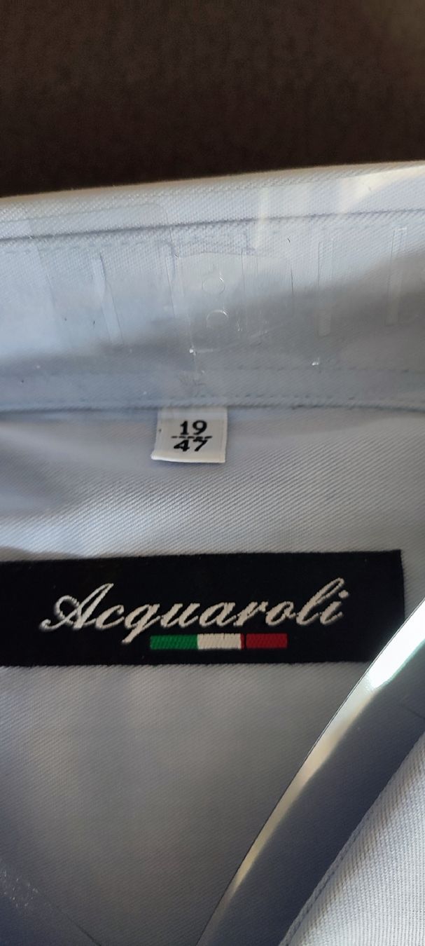 Camicie: Acquaroli Hemd, hellblau, Grösse 47/19, neu mit Etikett! – Nuovo e nell'imballaggio originale da Biel/Bienne venduto da ruggi03 1