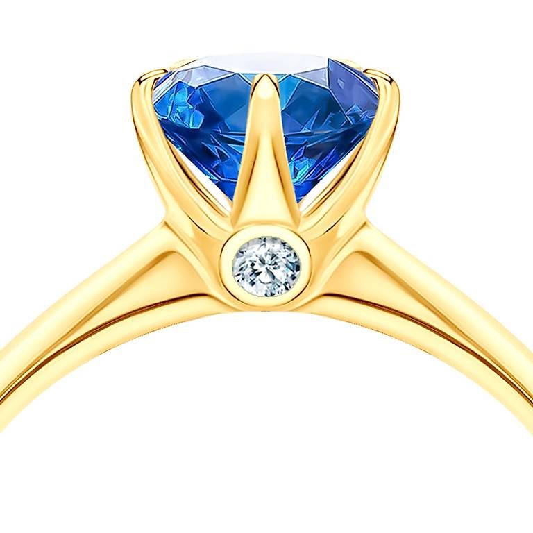 Anelli: Verlobungsring: Gold, blauer Saphir – Nuovo e nell'imballaggio originale da Dielsdorf venduto da emi_2zsk 1