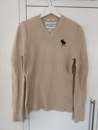 Schöner Abercrombie & Fitch Woll-Pullover, Fit M, Beige