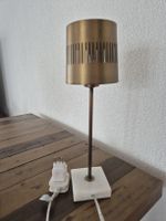 Nachttischlampe aus Messing und Marmor