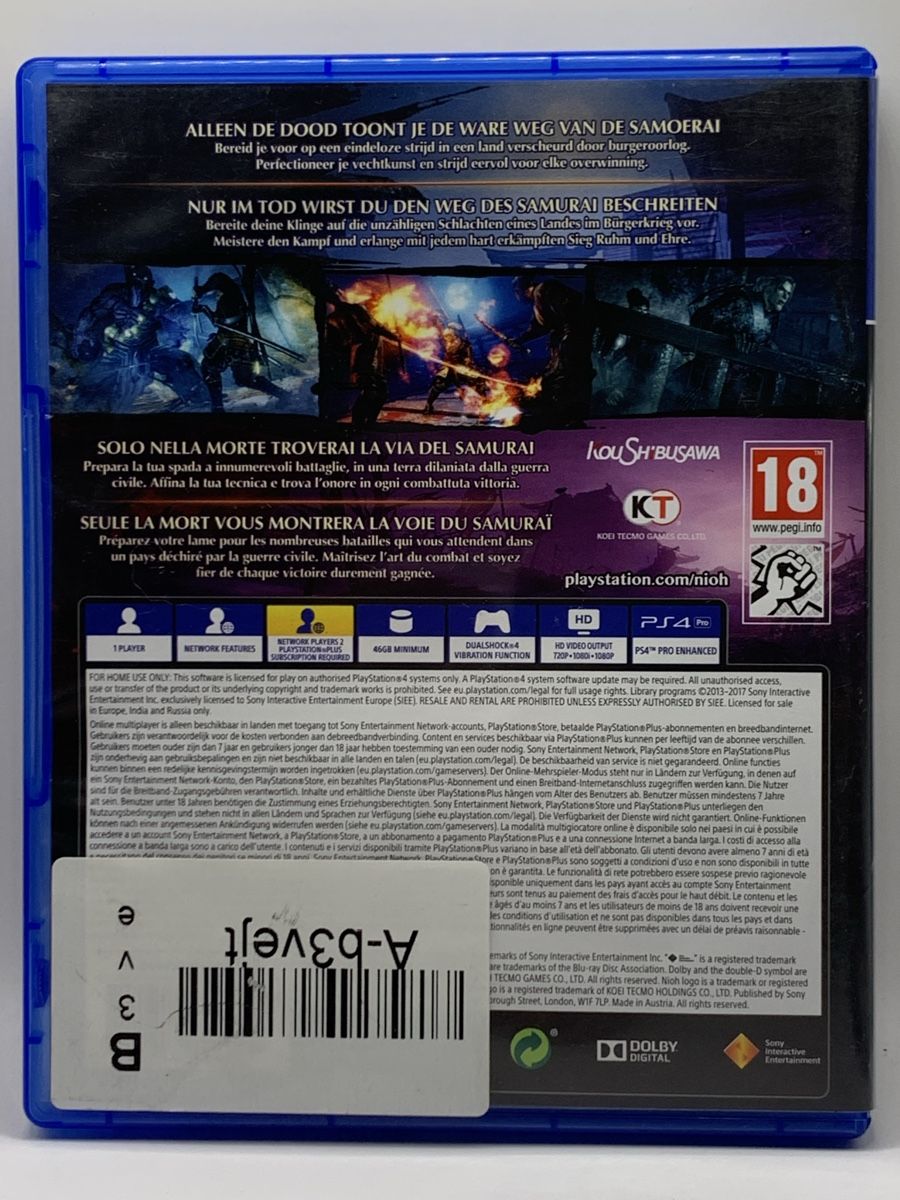 Sony Spiele: PS4 - Nioh – Gebraucht aus Ostermundigen von RG-Collector 1
