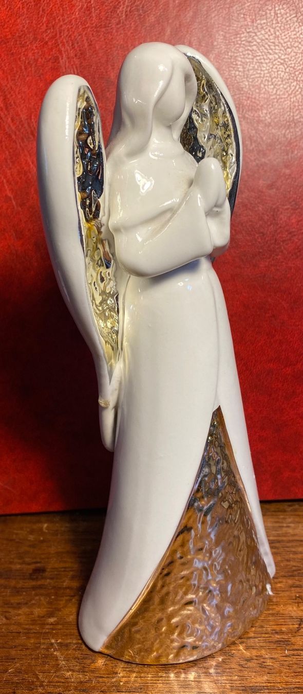 Statuette: Engel Figure weiss silber - Neu – Nuovo e nell'imballaggio originale da Zäziwil venduto da Emlea 1
