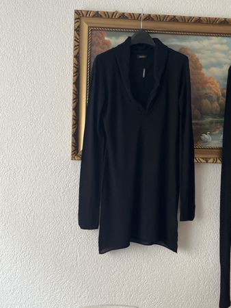 JoeTaft schwarz strikKleid,Top,Lamm Wolle gemischt Gr36(K6