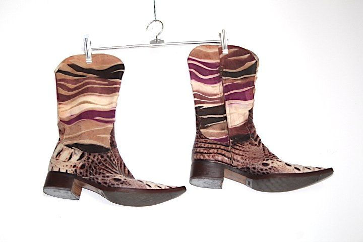 Vibram Scarpe da donna: Gut erhaltene Vibram® Patchwork Cowboy / Stiefel Gr. 40 – Usato da Locarno venduto da madame-tus-sauds 2