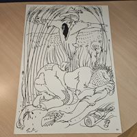 Originale Karikatur Zeichnung, handsigniert vom Künstler!