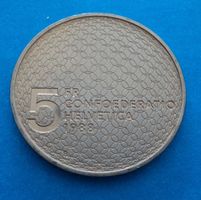Gedenkmünze 5 Franken 1988 Olympische Bewegung