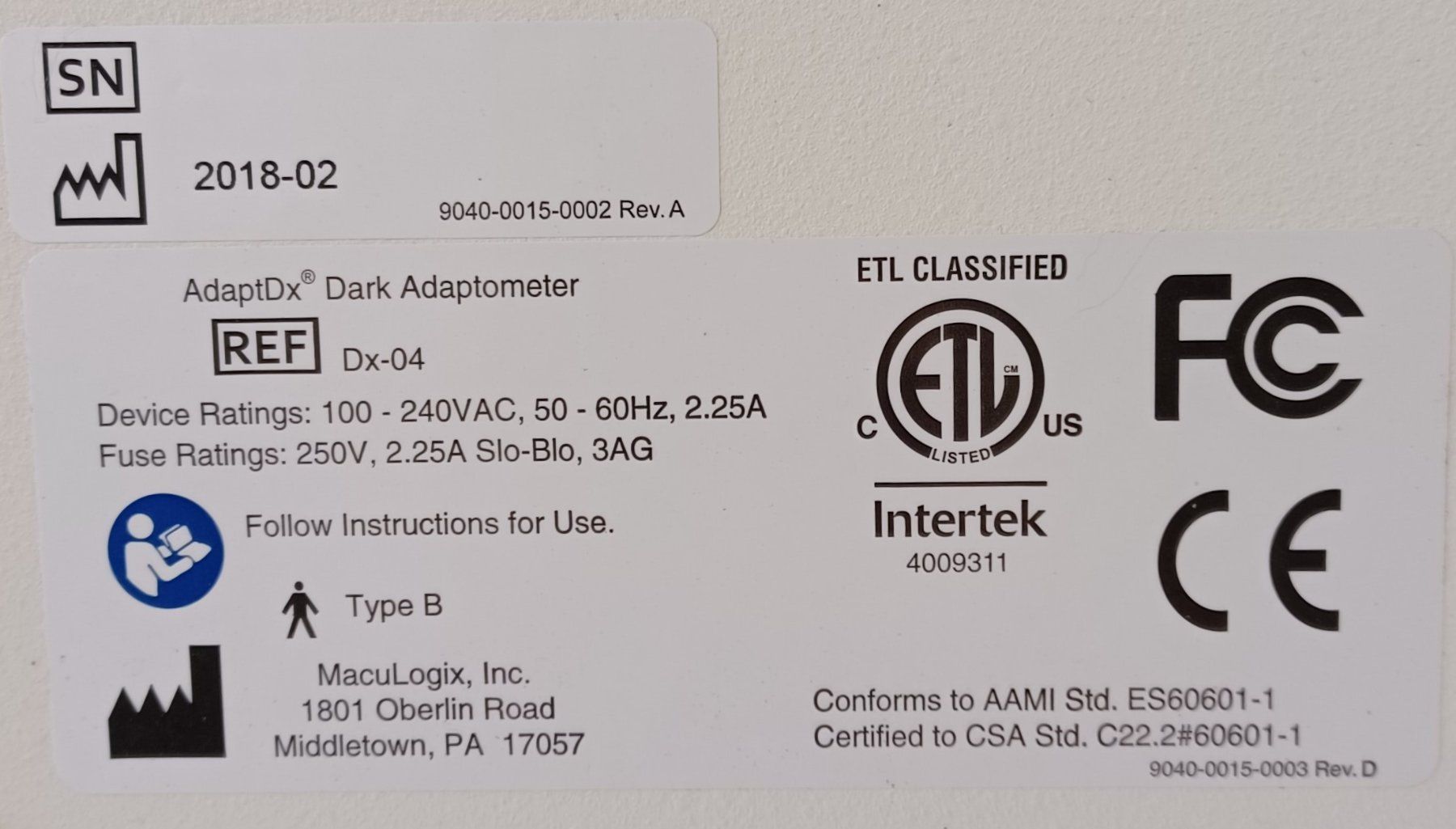 Accessori da laboratorio: Lumithera (Maculogix) AdaptDX Dark Adaptometer – Difettoso da Niederdorf venduto da LeptonAG_Labor 8