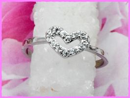 Bezaubernder Herz Ring mit Zirkonia